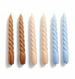HAY Candle – Set Of 6 – Twist – Caramel, Peach, Lavender