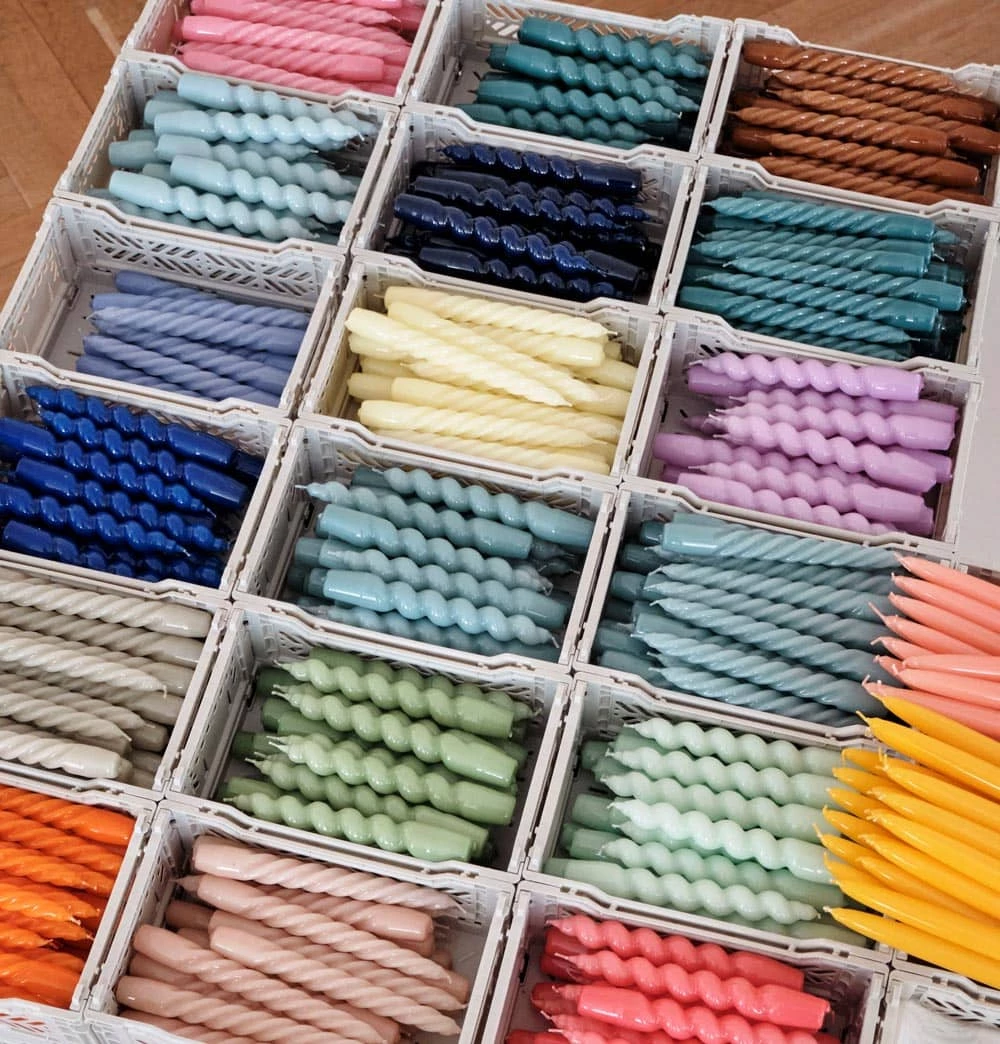 HAY Candle β Set Of 6 β Twist β Beige, Citrus, Peach - Image 3