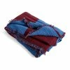 HAY Crinkle Stripe Plaid Blanket – Burgundy