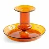 HAY Flare Candle Holder In Amber