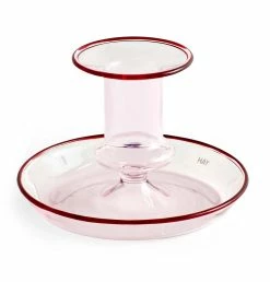 HAY Flare Candle Holder In Pink