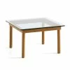 HAY Kofi Coffee Table – Solid Oak – Clear Glass – Small