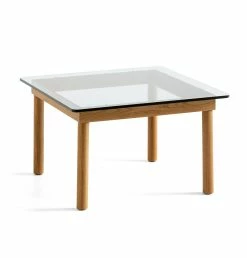 HAY Kofi Coffee Table – Solid Oak – Clear Glass – Small