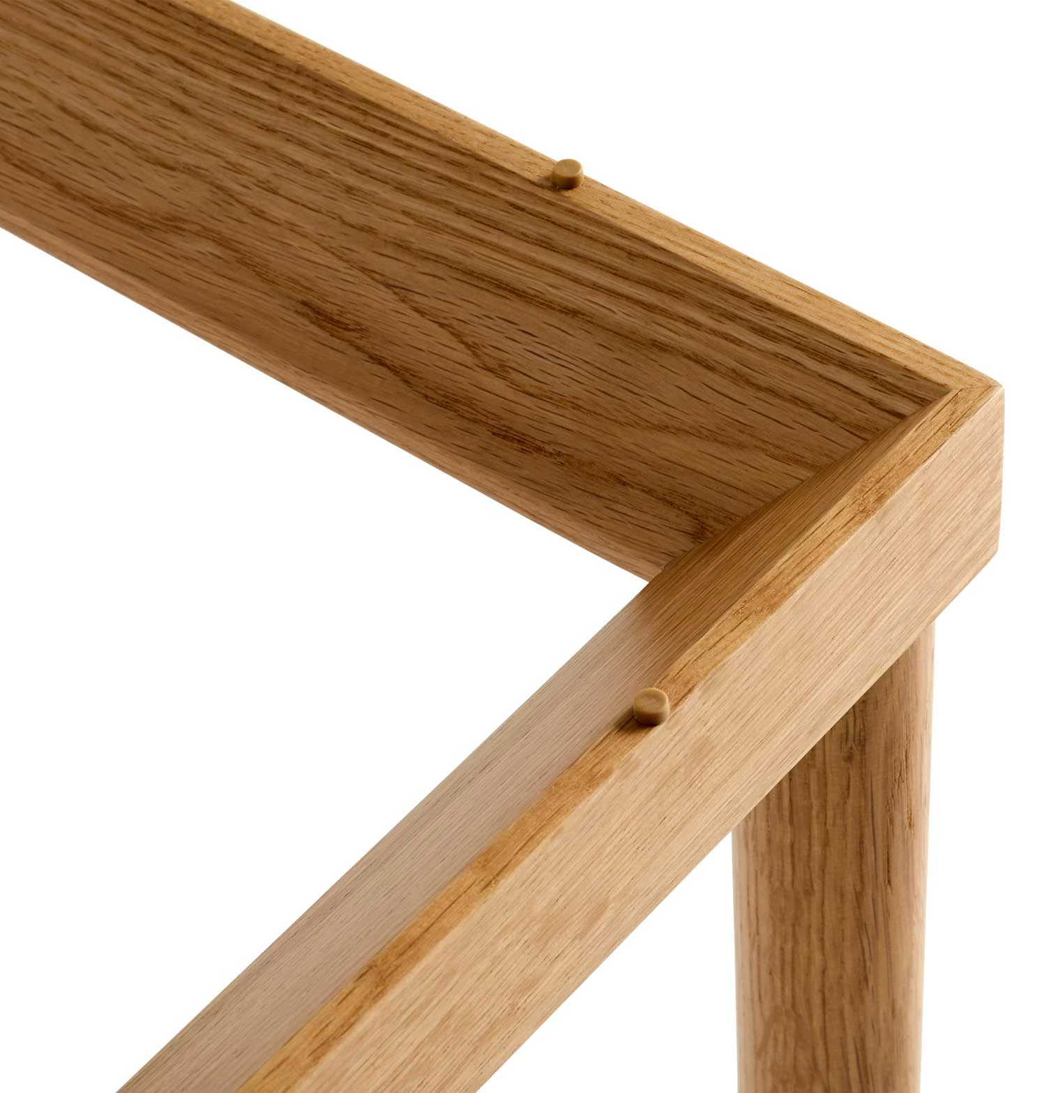 HAY Kofi Coffee Table – Solid Oak – Grey Tinted Glass – Small - Image 4