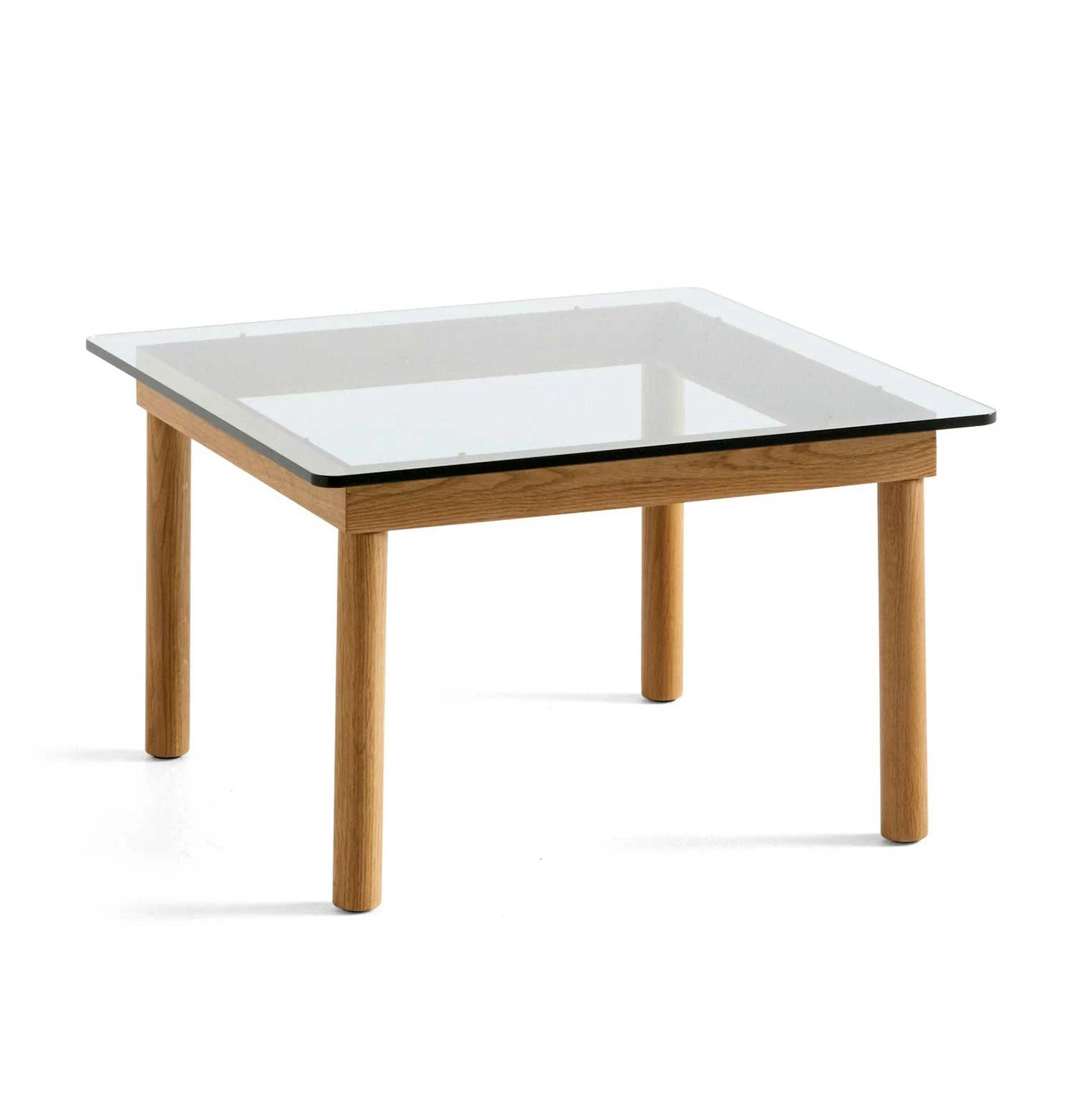 HAY Kofi Coffee Table – Solid Oak – Clear Glass – Small