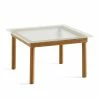 HAY Kofi Coffee Table – Solid Oak – Reeded Glass – Small