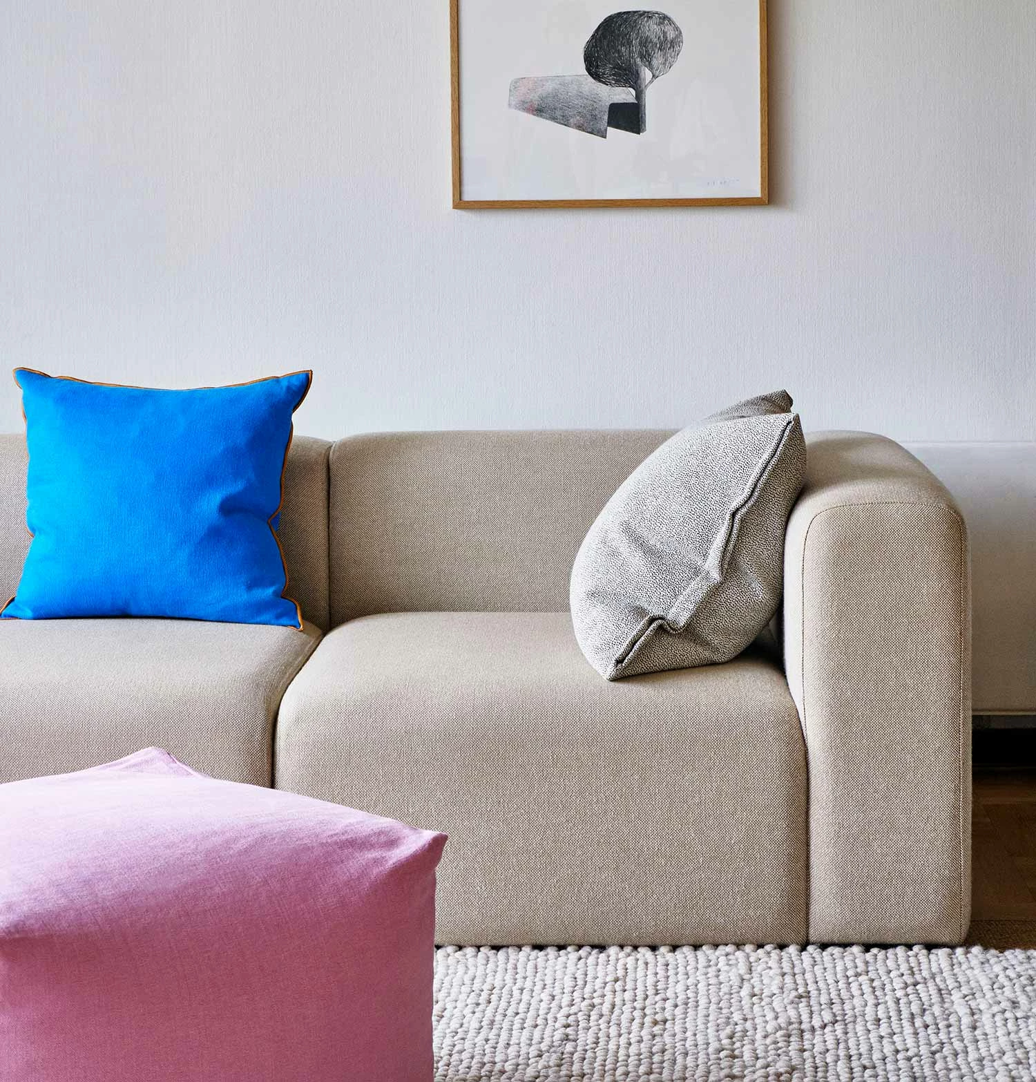 HAY Outline Cushion In Vivid Blue - Image 3