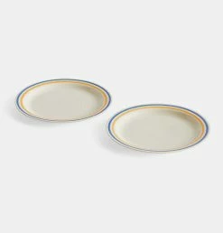 HAY Sobremesa Plate – Set Of 2 – Blue And Yellow