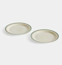 HAY Sobremesa Plate – Set Of 2 – Green And Sand
