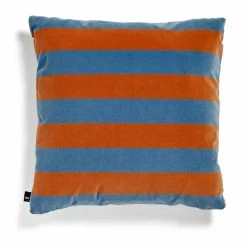 HAY Soft Stripe Cushion – 58 X 58 Cm – Soft Blue