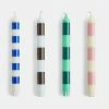 HAY Stripe Candle – Crisp – Set Of 4