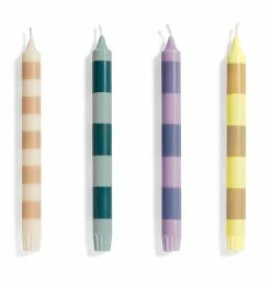 HAY Stripe Candle – Set Of 4 – Douce