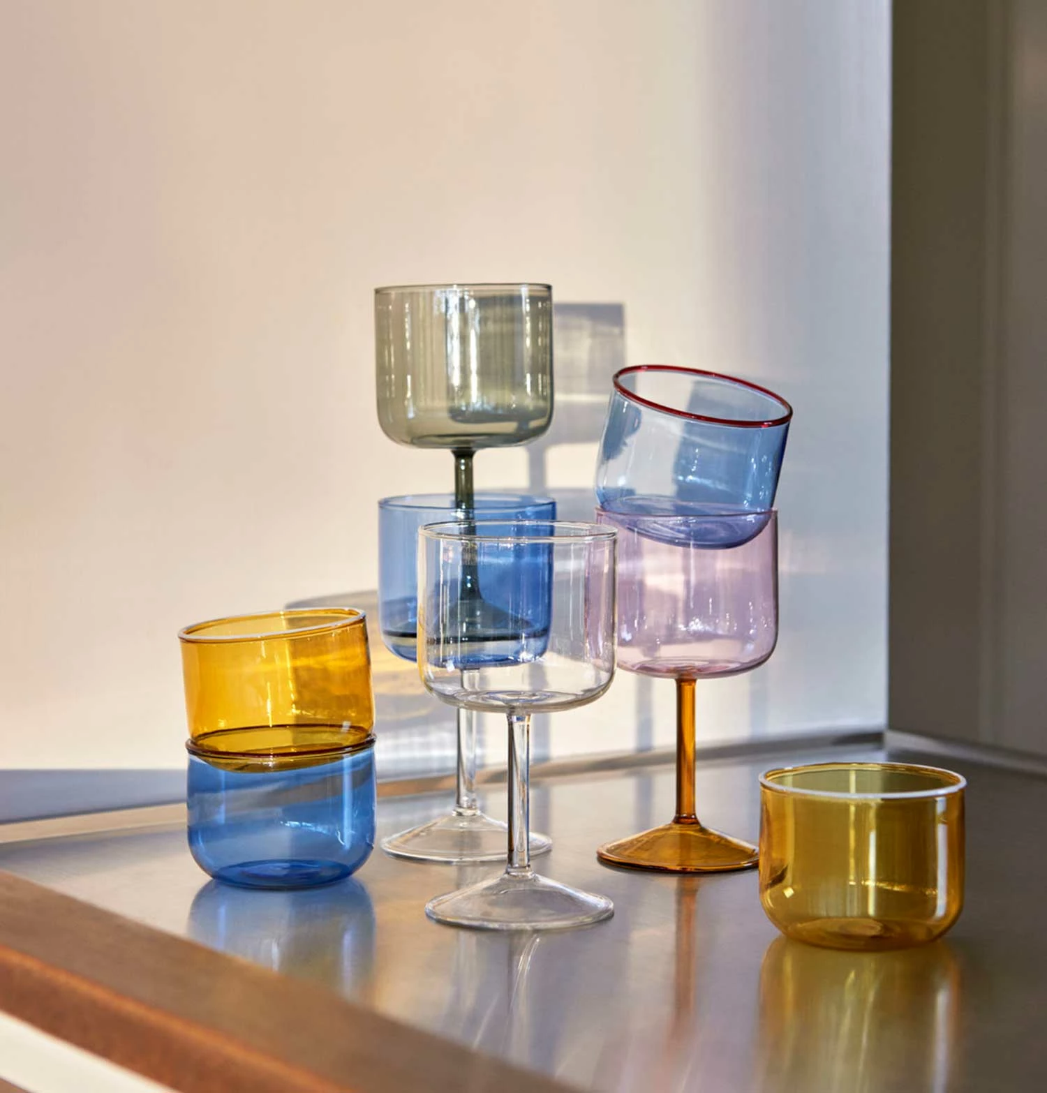 HAY Tint Wine Glass β Set Of 2 β Pink And Yellow - Image 2