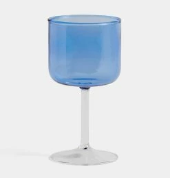 HAY Tint Wine Glass – Set Of 2 – Blue And Clear